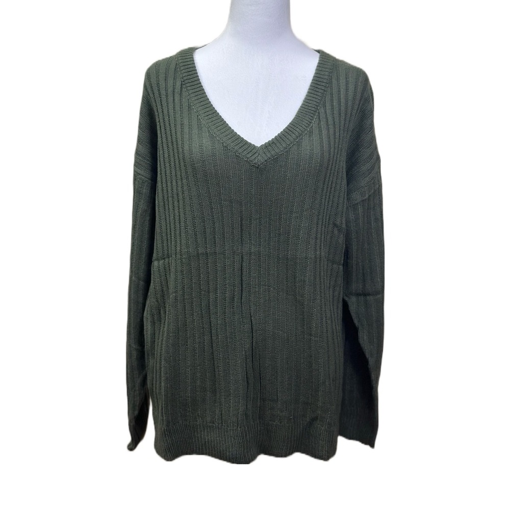 LuLaRoe Olive V-Neck Sweater - Torrie Sweater - Picture 7 of 7